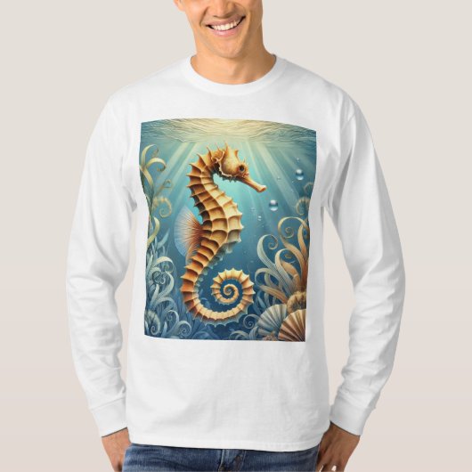 Ein elegantes Seepferd, das unter Wasser schwimmt T-Shirt (Vorderseite)