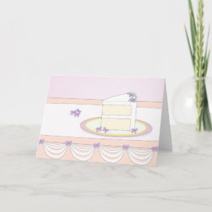 Ein elegantes Stück Hochzeitskuchen Karte