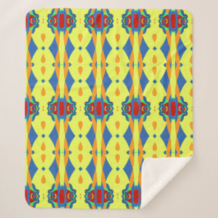 Ein elegantes, vielfarbiges klassisches Stoffmuste Sherpadecke