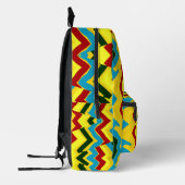Ein elegantes, vielfarbiges Zickzackmuster Bedruckter Rucksack (Links)