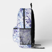 Ein elegantes weißes und blaues klassisches Design Bedruckter Rucksack (Rechts)