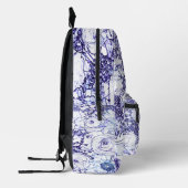 Ein elegantes weißes und blaues klassisches Design Bedruckter Rucksack (Links)