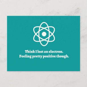 Ein Elektron verloren Postkarte
