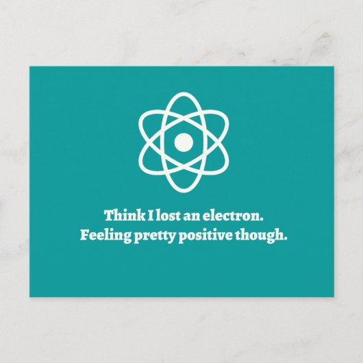 Ein Elektron verloren Postkarte (Vorderseite)