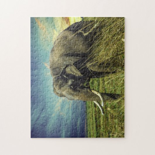 Ein Elephant-Jigsaw-Puzzle Puzzle (Vertikal)