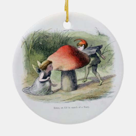 Ein Elf auf der Suche nach einer Fee, Illustration Keramikornament (Hinten)