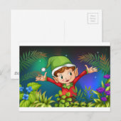 Ein Elf im Garten Postkarte (Vorne/Hinten)
