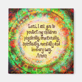 Ein Elterngebet illustriert Magnet (Vorne)