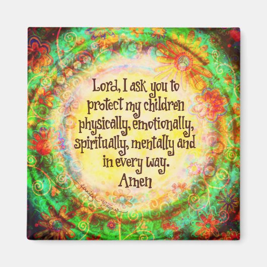 Ein Elterngebet illustriert Magnet (Vorne)