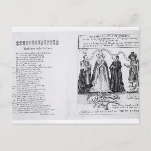 Ein Emblem des Antichrist Postkarte (Vorderseite)