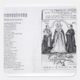 Ein Emblem des Antichristen Quadratischer Aufkleber