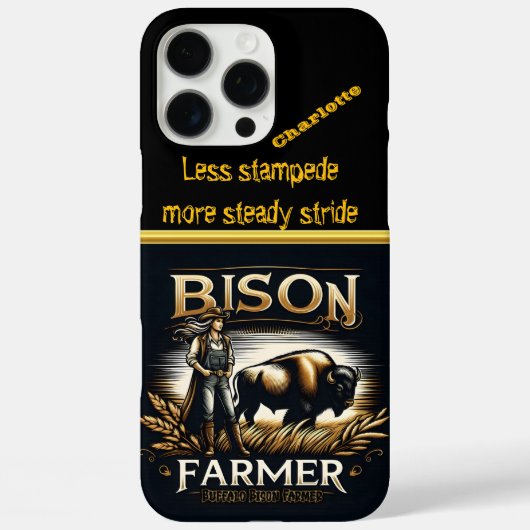 Ein engagierter Bauer, der im Prärie zu Bison tend Case-Mate iPhone Hülle (Rückseite)