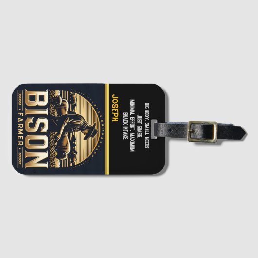 Ein engagierter Bauer, der in der Dämmerung zu Bis Gepäckanhänger (Vorderseite (Horizontal))