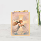 Ein Engel am Himmel, der die Seele hält, liegt auf Karte (Vorderseite)