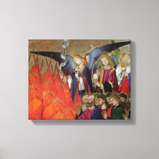 Ein Engel aus der "Krönung der Jungfrau" Leinwanddruck (Vorderseite)