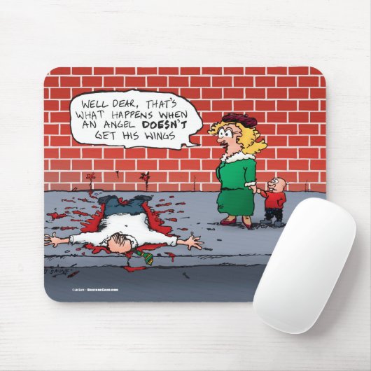 Ein Engel bekommt seine Flüge nicht Weihnachten Mousepad (Mit Mouse)