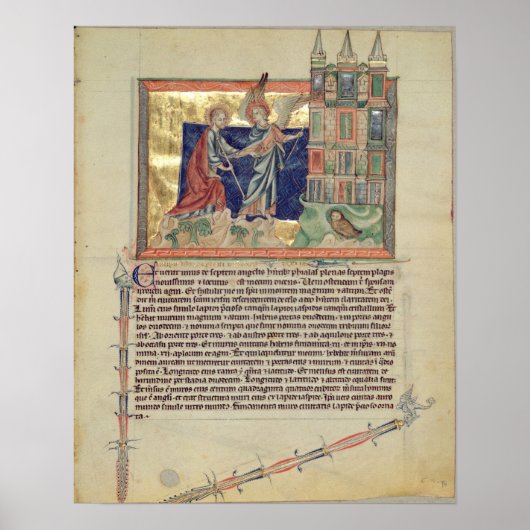 Ein Engel, der das neue Jerusalem zeigt Poster (Vorne)