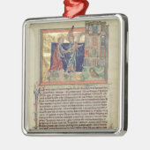 Ein Engel, der das neue Jerusalem zeigt Silbernes Ornament (Links)