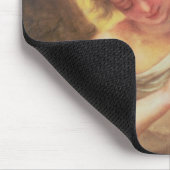 Ein Engel, der eine Glasflasche hält Mousepad (Ecke)