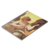 Ein Engel, der eine Glasflasche hält Notizblock (Linke Seite)