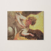 Ein Engel, der eine Glasflasche hält Puzzle (Horizontal)