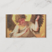 Ein Engel, der eine Glasflasche hält Visitenkarte (Rückseite)