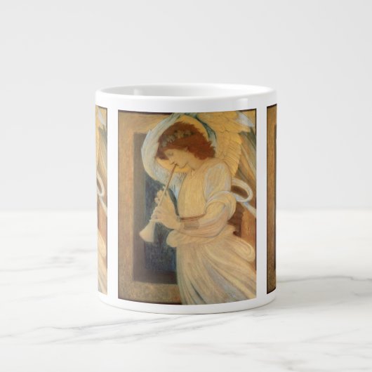 Ein Engel, der Flageolet von Burne Jones spielt Jumbo-Tasse (Vorderseite)