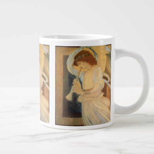 Ein Engel, der Flageolet von Burne Jones spielt Jumbo-Tasse (Rechts)