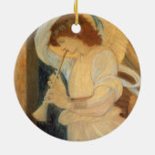 Ein Engel, der Flageolet von Burne Jones spielt Keramikornament (Hinten)