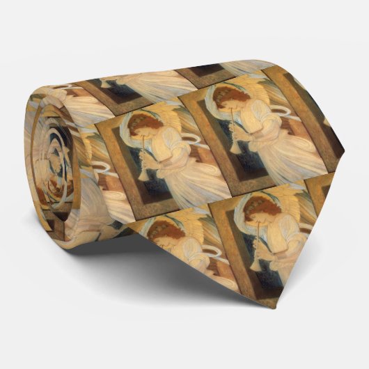 Ein Engel, der Flageolet von Burne Jones spielt Krawatte (Gerollt)
