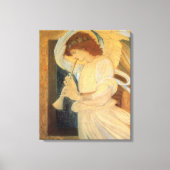 Ein Engel, der Flageolet von Burne Jones spielt Leinwanddruck (Vorderseite)