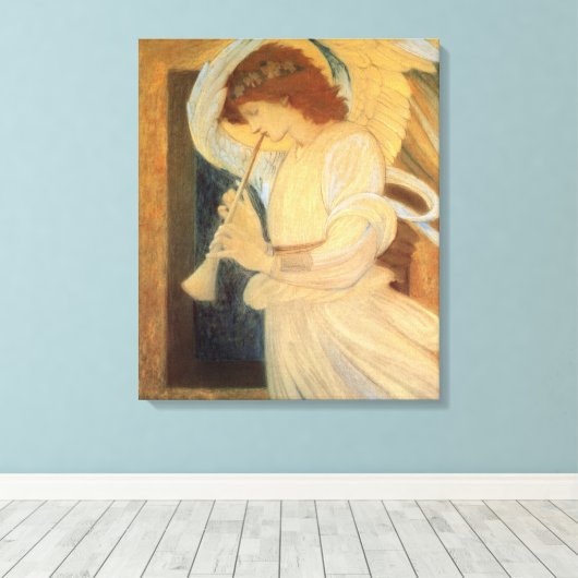 Ein Engel, der Flageolet von Burne Jones spielt Leinwanddruck (Insitu (Holzboden))