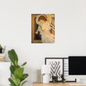 Ein Engel, der Flageolet von Burne Jones spielt Poster (Heimbüro)