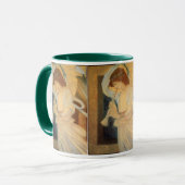 Ein Engel, der Flageolet von Burne Jones spielt Tasse (Vorderseite Links)