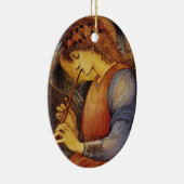 Ein Engel, der Flute spielt - Zierarbeit Keramik Ornament (Rechts)