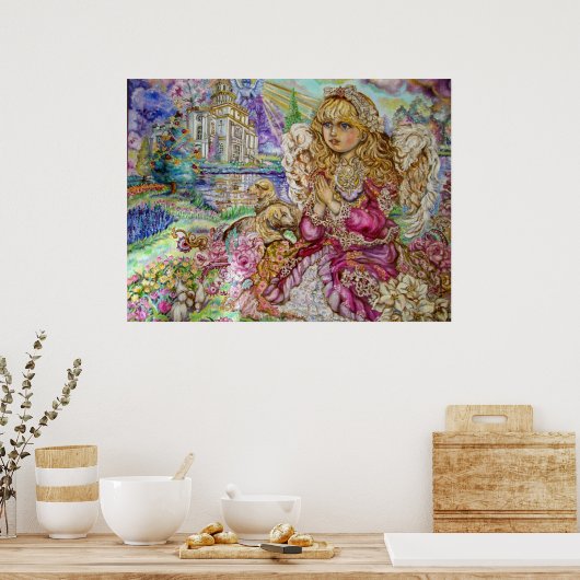 Ein Engel des Betens. Poster (Küche)