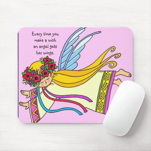 Ein Engel erhält ihr Flügel Mousepad (Mit Mouse)