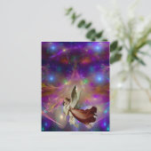 Ein Engel erwartet Postkarte (Stehend Vorderseite)