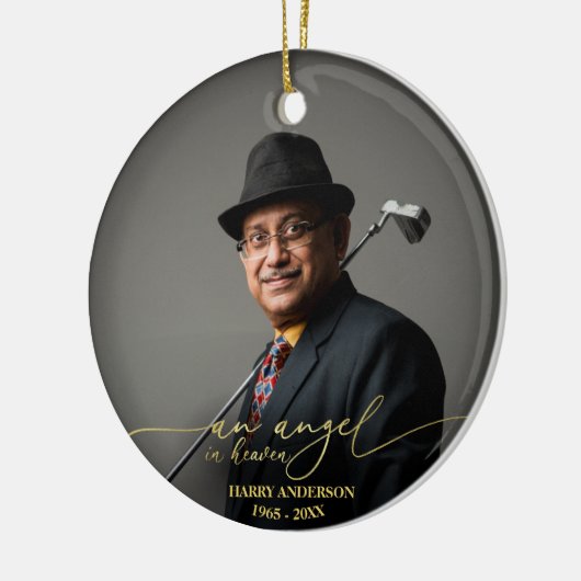 Ein Engel im Himmel | Foto zur Erinnerung an Gold Keramik Ornament (Links)