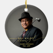 Ein Engel im Himmel | Foto zur Erinnerung an Gold Keramik Ornament (Hinten)