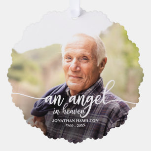 Ein Engel im Himmel Personalisiertes Foto-Memorial Ornament Karte