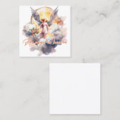 Ein Engel im Himmel Quadratische Visitenkarte (Vorne/Hinten)