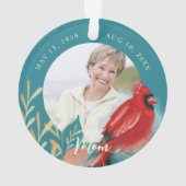 Ein Engel im Himmel Roter Kardinal Mama Memorial F Ornament (Rückseite)