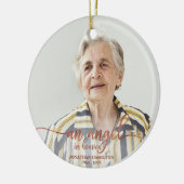 Ein Engel in der Erinnerung an das Personalisierte Keramik Ornament (Links)