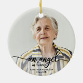 Ein Engel in der Erinnerung an das Personalisierte Keramik Ornament (Hinten)