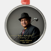 Ein Engel in der Erinnerung an das Personalisierte Ornament Aus Metall (Vorne)