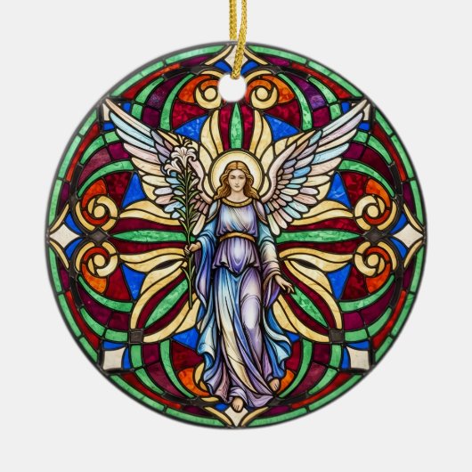 Ein Engel in der Himmelsgedächtniskirche Angel Lil Keramik Ornament (Vorne)