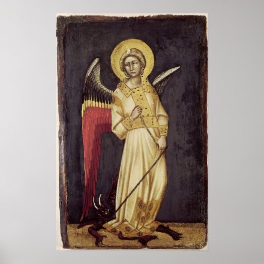 Ein Engel mit Dämon an einer Kette Poster (Vorne)