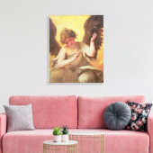 Ein Engel mit einem Glaskolben Leinwanddruck (Insitu (Wohnzimmer))