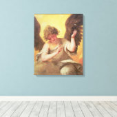 Ein Engel mit einem Glaskolben Leinwanddruck (Insitu (Holzboden))